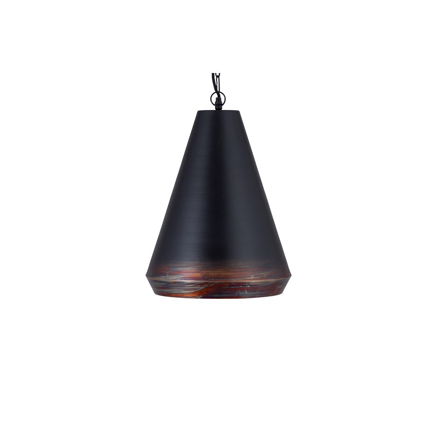Canarm Madison 14in 1-Light Pendant | Two Tone Black and Gold Metal | Kitchen Island & Dining Room | 14 x 14 x 18 in | Model IPL2077B01TT