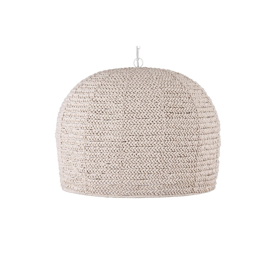 Canarm Devi 24in 3-Light Pendant | Boho Natural Macramé Shade | Dining Room & Bedroom | 24 x 24 x 19 in | Model IPL2081B03NA