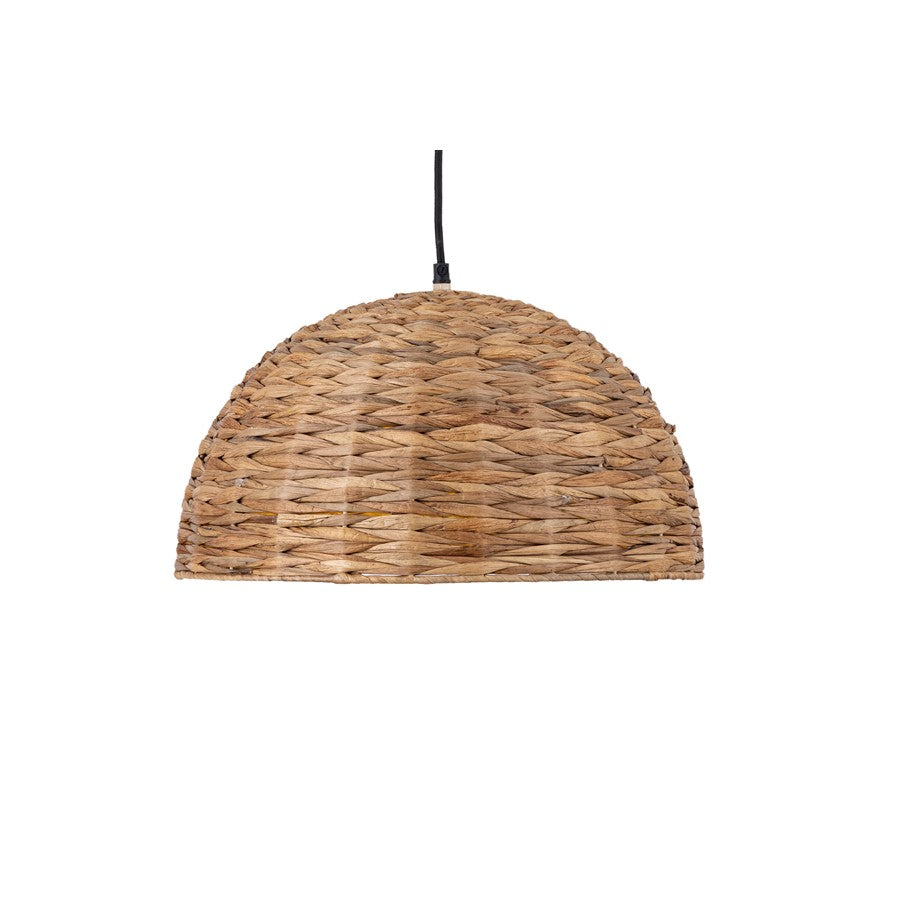 Canarm Kaia 16in 1-Light Pendant | Coastal Natural Seagrass Shade | Kitchen Island & Bedroom | 16 x 16 x 9 in | Model IPL2082B01NA