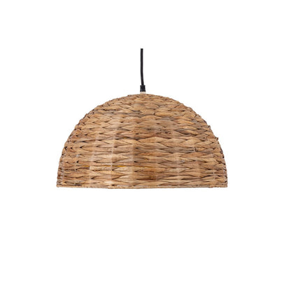 Canarm Kaia 16in 1-Light Pendant | Coastal Natural Seagrass Shade | Kitchen Island & Bedroom | 16 x 16 x 9 in | Model IPL2082B01NA