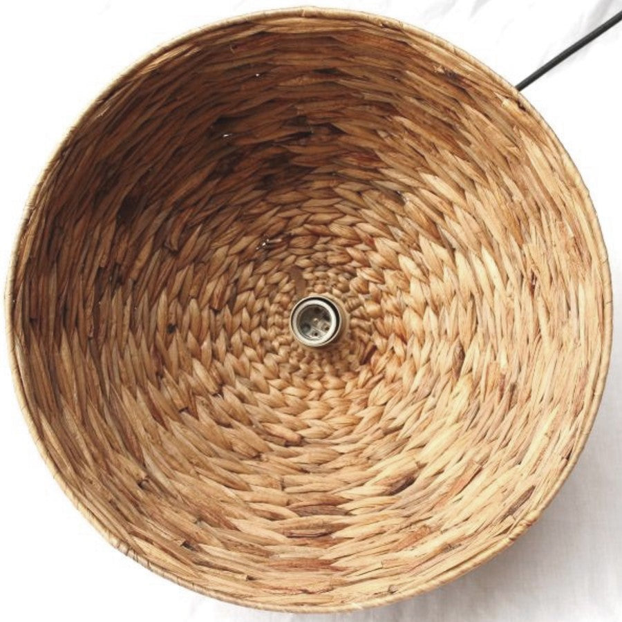 Canarm Kaia 16in 1-Light Pendant | Coastal Natural Seagrass Shade | Kitchen Island & Bedroom | 16 x 16 x 9 in | Model IPL2082B01NA
