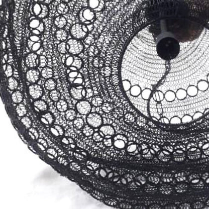 Canarm Madison 23in 1-Light Pendant | Handwoven Black Shade | Dining Room & Entryway | 23 x 23 x 25.7 in | Model IPL2085B01BK