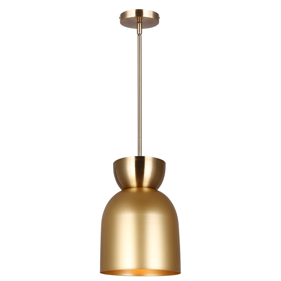 Canarm Aurea 9in 1-Light Pendant | Gold Metal Finish | Dining Room & Kitchen Island | 9 x 9 x 17.25 in | Model IPL2102B01GDP