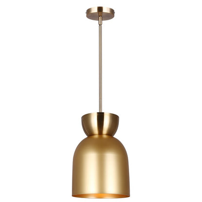 Canarm Aurea 9in 1-Light Pendant | Gold Metal Finish | Dining Room & Kitchen Island | 9 x 9 x 17.25 in | Model IPL2102B01GDP