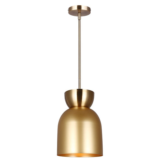 Canarm Aurea 9in 1-Light Pendant | Gold Metal Finish | Dining Room & Kitchen Island | 9 x 9 x 17.25 in | Model IPL2102B01GDP