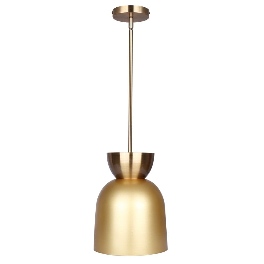 Canarm Aurea 9in 1-Light Pendant | Gold Metal Finish | Dining Room & Kitchen Island | 9 x 9 x 17.25 in | Model IPL2102B01GDP