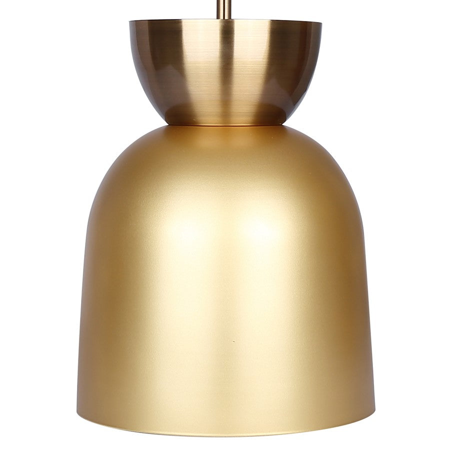 Canarm Aurea 9in 1-Light Pendant | Gold Metal Finish | Dining Room & Kitchen Island | 9 x 9 x 17.25 in | Model IPL2102B01GDP