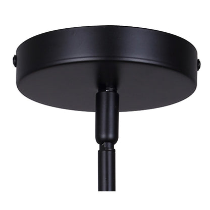 Canarm Ledger 10.5in 1-Light Pendant | Matte Black and Clear Ribbed Glass | Kitchen & Dining Room | 10.5 x 10.5 x 12.63 in | Model IPL2104B01BK