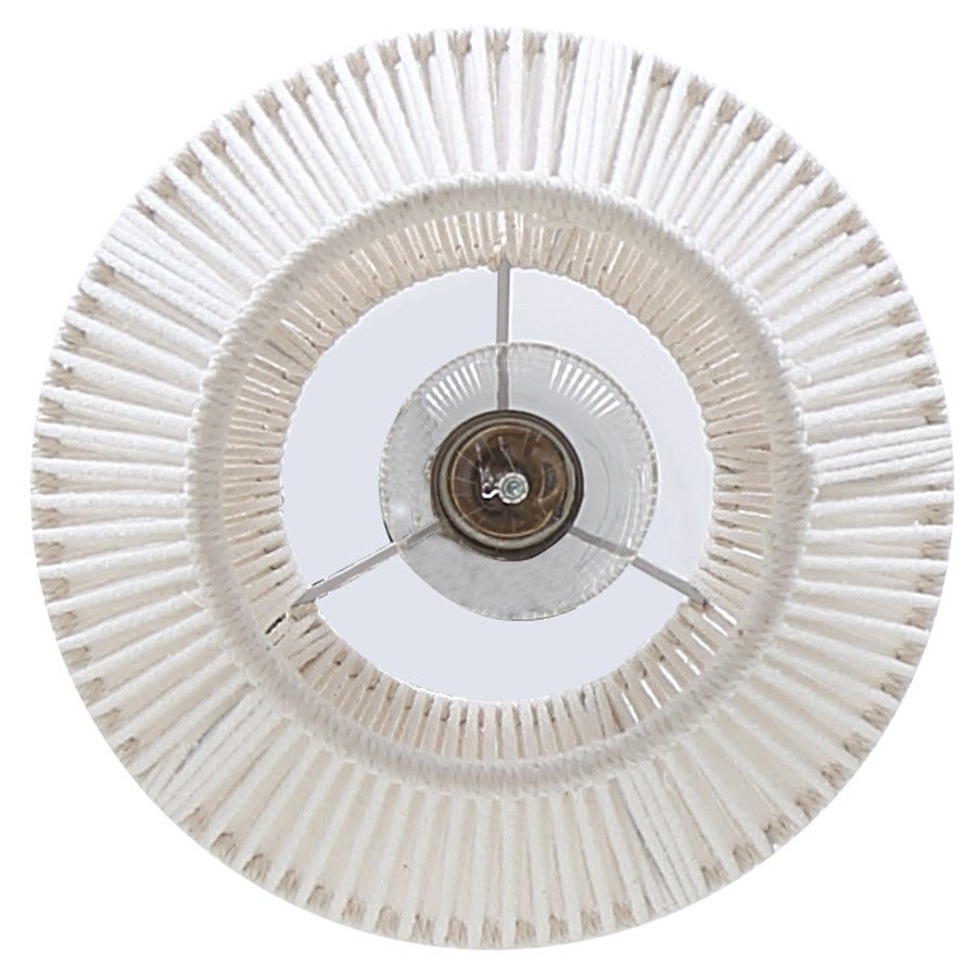 Canarm Klima 8.5in 1-Light Pendant | Gold and Ivory String | Living Room & Bedroom | 8.5 x 8.5 x 13.25 in | Model IPL2111B01GD