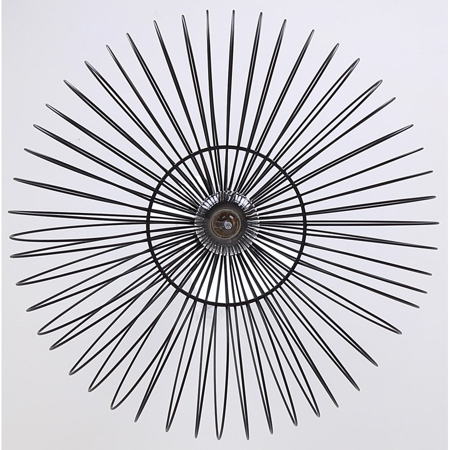 Canarm Stockholm 16in 1-Light Pendant | Matte Black Metal | Living Room & Dining Room | 16 x 16 x 12.5 in | Model IPL2112B01BK