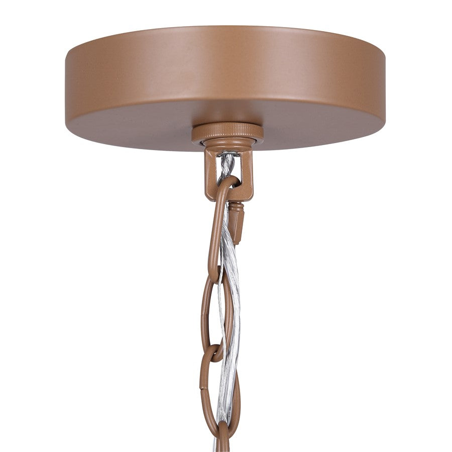 Canarm Aura 20in 3-Light Pendant | Coastal Tan Rope and Metal | Kitchen Island & Dining Room | 20 x 20 x 14 in | Model IPL2124B03BR20