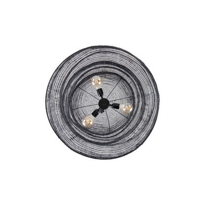 Canarm Kara 20in 3-Light Pendant | Industrial Matte Black and Mesh Iron | Kitchen Island & Dining Room | 20 x 20 x 31 in | Model IPL2154B03BP