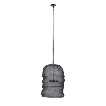 Canarm Kara 20in 3-Light Pendant | Industrial Matte Black and Mesh Iron | Kitchen Island & Dining Room | 20 x 20 x 31 in | Model IPL2154B03BP