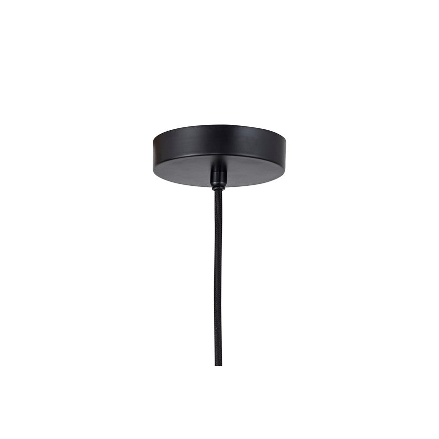 Canarm Eden 5in 1-Light Pendant | Modern Matte Black and Smoke Glass | Kitchen Island & Dining Room | 5 x 5 x 10 in | Model IPL2155B01BK