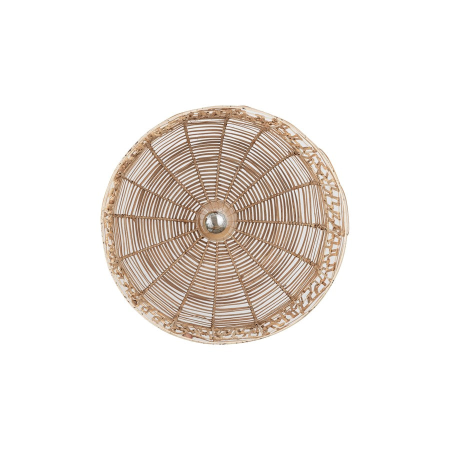 Canarm Sidney 23in 3-Light Pendant | Coastal Natural Rattan and Iron | Dining Room & Living Room | 23 x 23 x 17 in | Model IPL2156B03NA