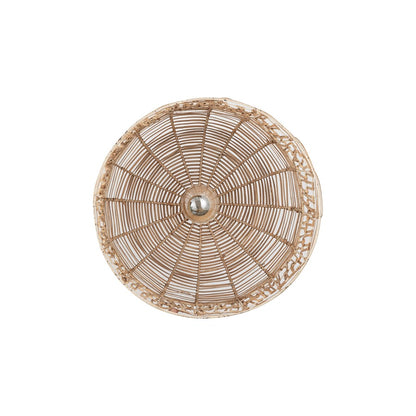 Canarm Sidney 23in 3-Light Pendant | Coastal Natural Rattan and Iron | Dining Room & Living Room | 23 x 23 x 17 in | Model IPL2156B03NA