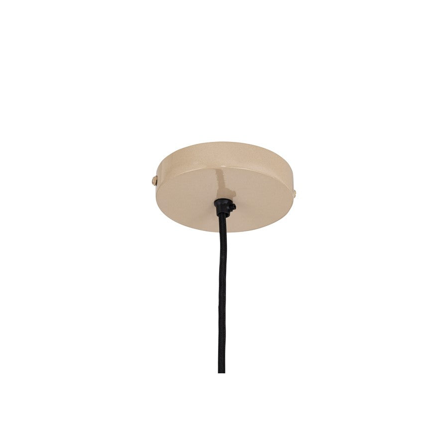 Canarm Indy 16in 1-Light Pendant | Natural Rattan and Iron | Dining Room & Kitchen | 16 x 16 x 17 in | Model IPL2157B01NA