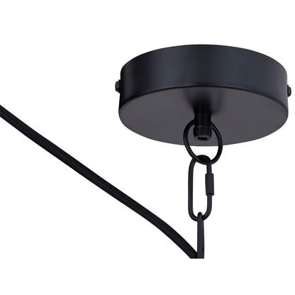 Canarm Agra 14.5in 1-Light Swag Pendant | Boho Modern Matte Black Metal | Dining Room & Kitchen Island | 14.5 x 14.5 x 7 in | Model IPL2178B01BK