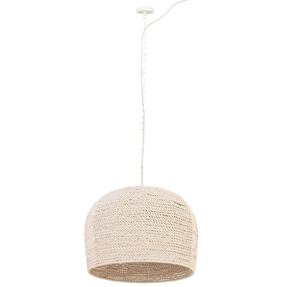Canarm Kutna 26in 3-Light Swag Pendant | Boho Modern Natural Woven Iron | Kitchen Island & Living Room | 26 x 26 x 18 in | Model IPL2179B03NA