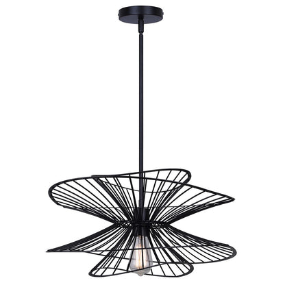 Canarm Channel 20in 6-Light Pendant | Industrial Black Steel | Kitchen Island & Dining Room | 20 x 20 x 16.625 in | Model IPL2193B01BK