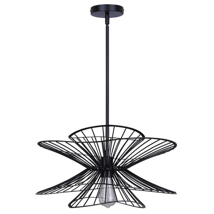 Canarm Channel 20in 6-Light Pendant | Industrial Black Steel | Kitchen Island & Dining Room | 20 x 20 x 16.625 in | Model IPL2193B01BK