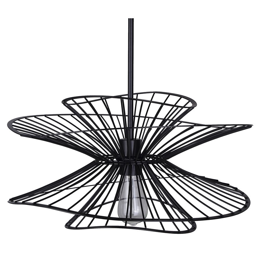 Canarm Channel 20in 6-Light Pendant | Industrial Black Steel | Kitchen Island & Dining Room | 20 x 20 x 16.625 in | Model IPL2193B01BK