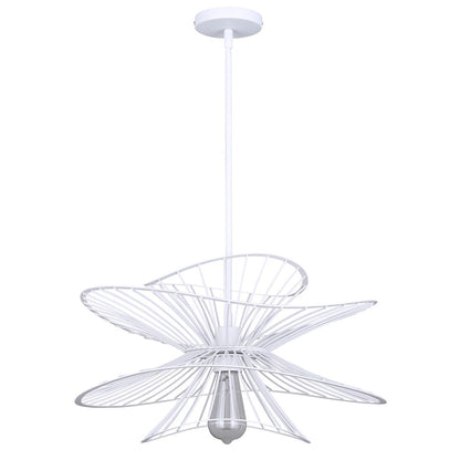 Canarm Channel 20in 1-Light Pendant | Industrial White Steel | Kitchen Island & Dining Room | 20 x 20 x 16.625 in | Model IPL2193B01WH