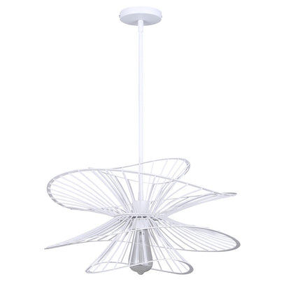 Canarm Channel 20in 1-Light Pendant | Industrial White Steel | Kitchen Island & Dining Room | 20 x 20 x 16.625 in | Model IPL2193B01WH
