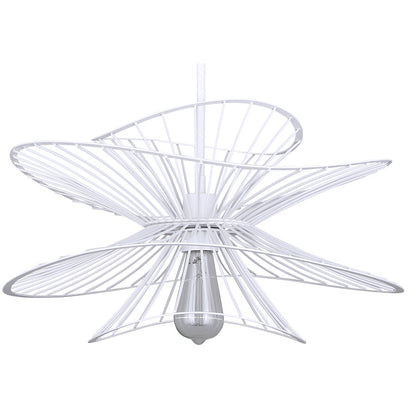 Canarm Channel 20in 1-Light Pendant | Industrial White Steel | Kitchen Island & Dining Room | 20 x 20 x 16.625 in | Model IPL2193B01WH