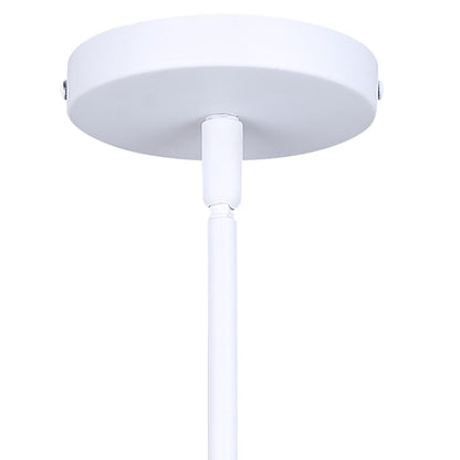 Canarm Channel 20in 1-Light Pendant | Industrial White Steel | Kitchen Island & Dining Room | 20 x 20 x 16.625 in | Model IPL2193B01WH