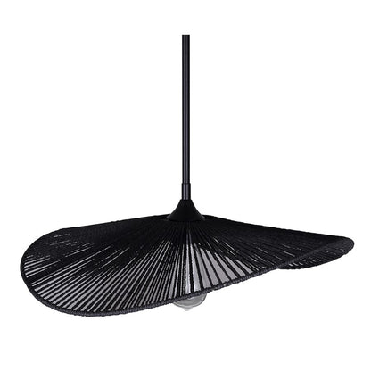 Canarm Georgia 20in 1-Light Pendant | Boho Black Woven Steel | Dining Room & Living Area | 20 x 20 x 9.375 in | Model IPL2208B01BK