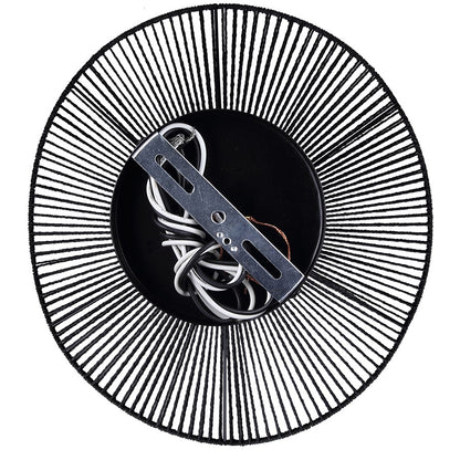 Canarm Georgia 20in 1-Light Pendant | Boho Black Woven Steel | Dining Room & Living Area | 20 x 20 x 9.375 in | Model IPL2208B01BK