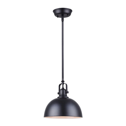 Canarm Polo 9in 1-Light Pendant | Matte Black Steel | Entryway & Kitchen Island | 9 x 9 x 59.75 in | Model IPL222B01BK