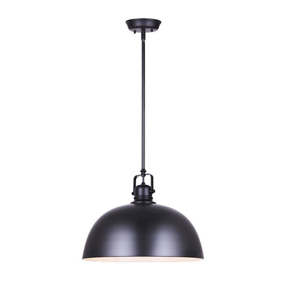 Canarm Polo 16in 1-Light Pendant | Matte Black Steel | Entryway & Kitchen Island | 16 x 16 x 15 in | Model IPL222B01BK16