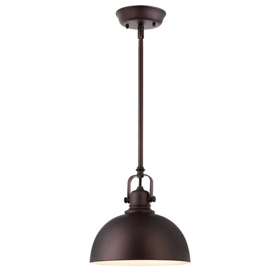 Canarm Polo 9in 1-Light Pendant | Oil Rubbed Bronze Steel | Kitchen Island & Dining Room | 9 x 9 x 60 in | Model IPL222B01ORB