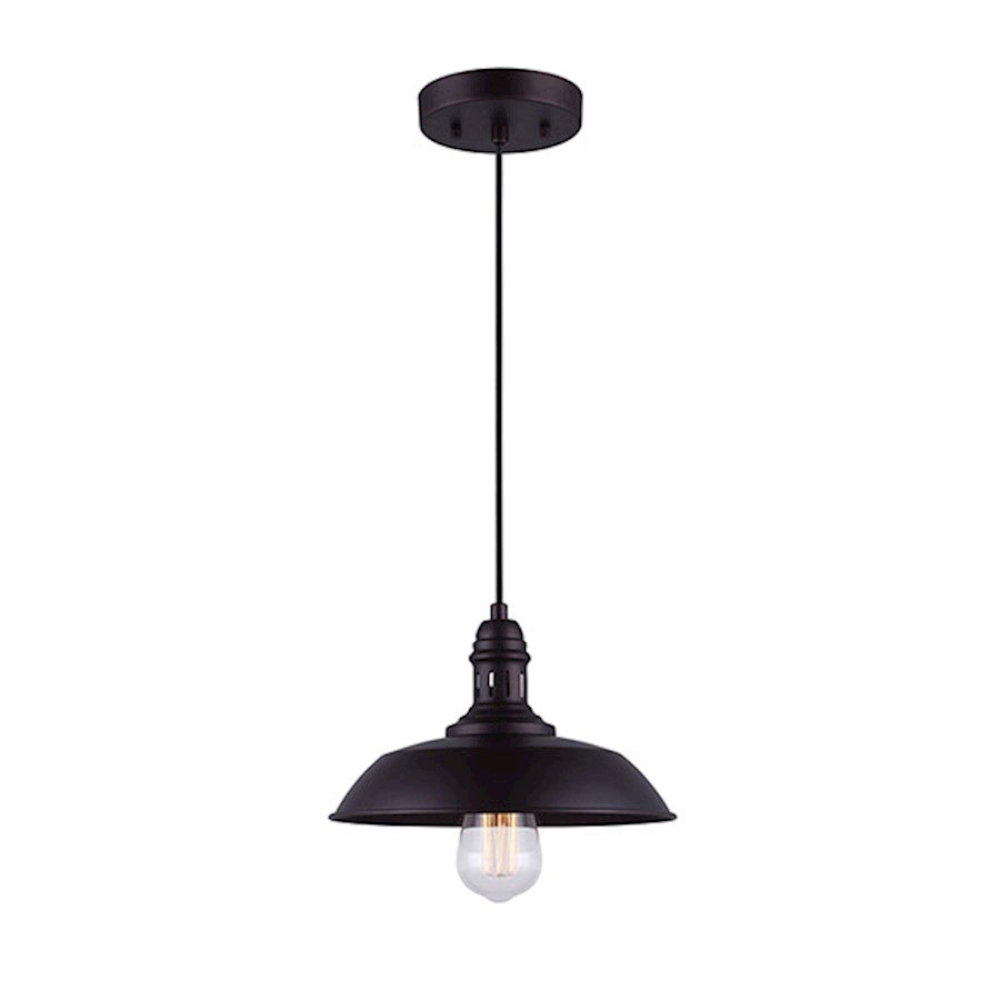 Canarm Wellington 1-Light Pendant | Oil Rubbed Bronze Copper Wire and Silicone | Kitchen Island & Dining Room | 10.25 x 56 in | Model IPL351B01ORB