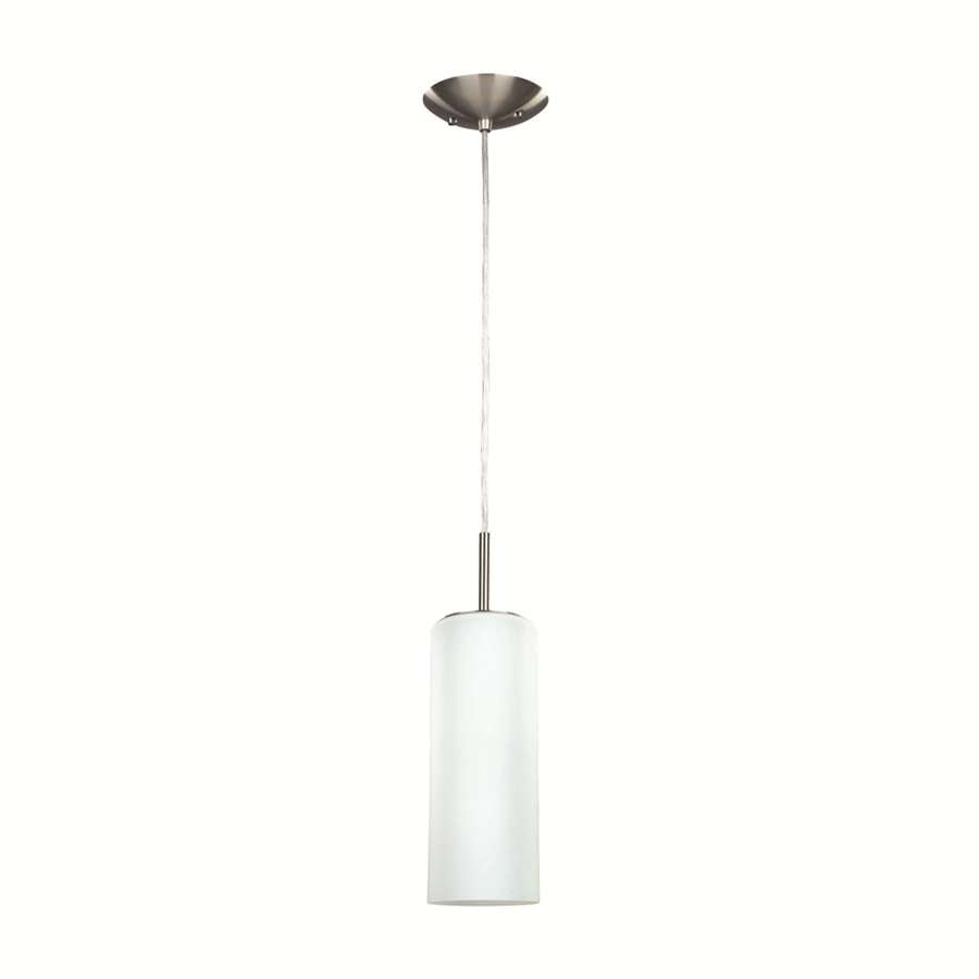Canarm Toni 4.75in 1-Light Pendant | Modern Brushed Pewter and Opal Glass | Kitchen Island & Entryway | 4.75 x 4.75 x 63 in | Model IPL379A01BPT