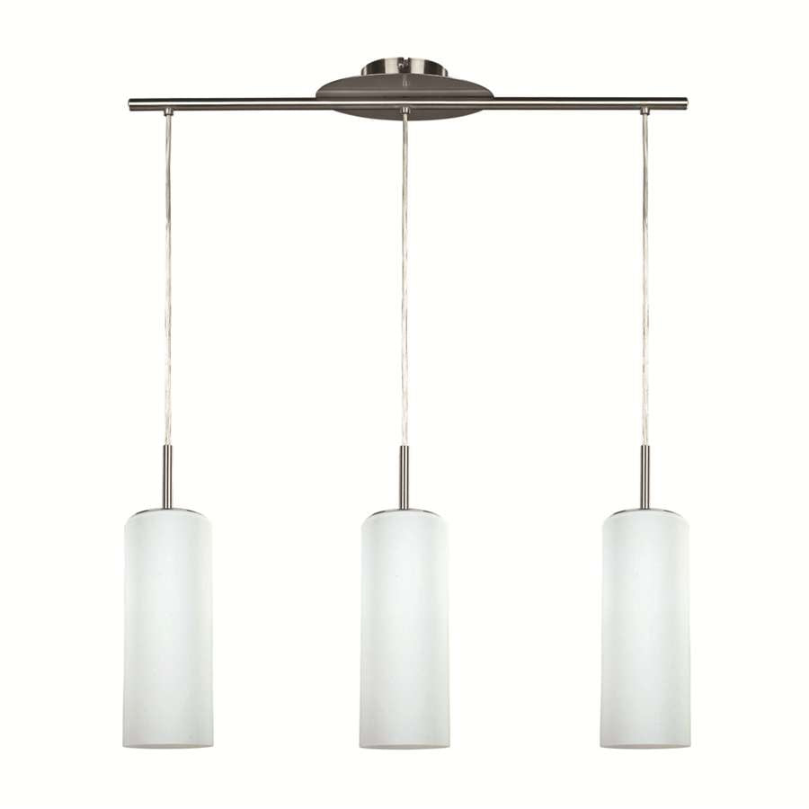 Canarm Toni 28in 3-Light Pendant | Modern Brushed Pewter and White Opal Glass | Kitchen Island & Dining Room | 28 x 6 x 64.5 in | Model IPL379A03BPT