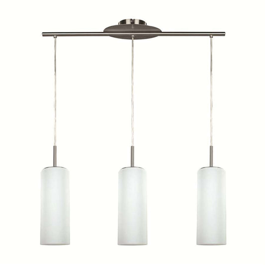 Canarm Toni 28in 3-Light Pendant | Modern Brushed Pewter and White Opal Glass | Kitchen Island & Dining Room | 28 x 6 x 64.5 in | Model IPL379A03BPT