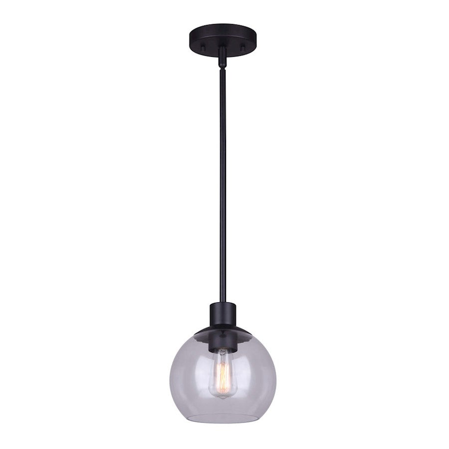 Canarm Landry 7in 3-Light Pendant | Modern Black Metal | Kitchen Island & Dining Room | 7 x 7 x 17 in | Model IPL560B01BK