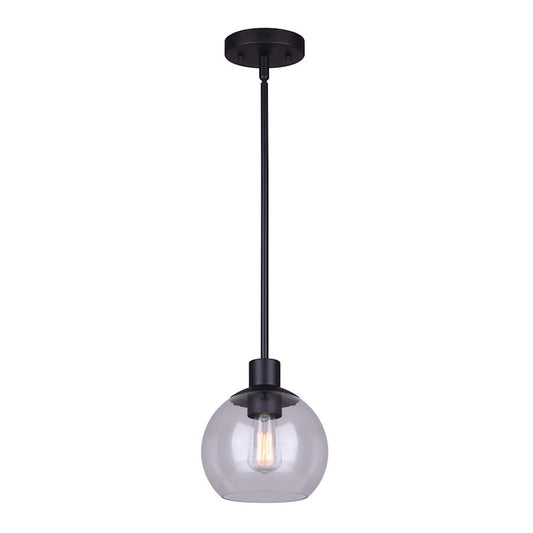 Canarm Landry 7in 3-Light Pendant | Modern Black Metal | Kitchen Island & Dining Room | 7 x 7 x 17 in | Model IPL560B01BK