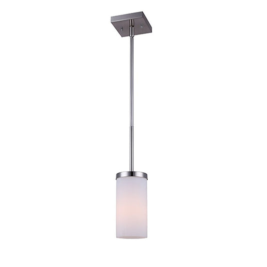 Canarm River 1-Light Pendant | Brushed Nickel and Flat Opal Glass | Kitchen Island & Dining Room | 4 x 58 in | Model IPL578A01BN