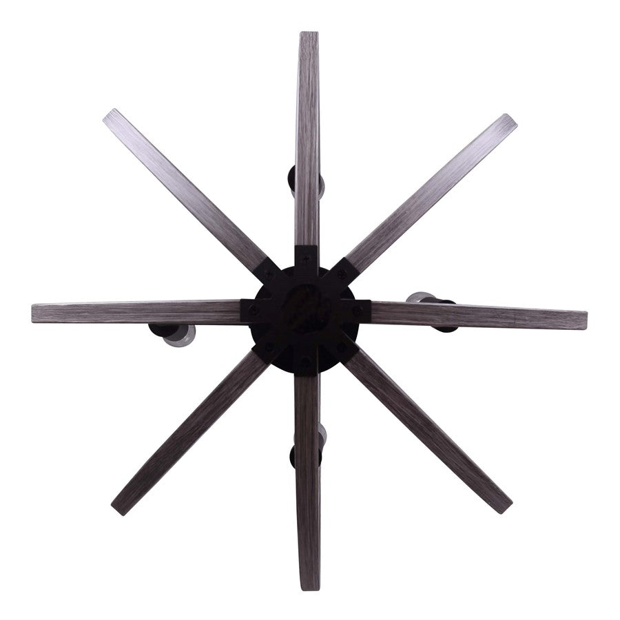 Canarm Armelle 20in 4-Light Pendant | Contemporary Black, Grey and Faux Wood | Dining Room & Living Room | 20 x 20 x 22 in | Model IPL673B04BKD20