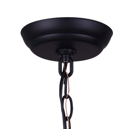 Canarm Armelle 20in 4-Light Pendant | Contemporary Black, Grey and Faux Wood | Dining Room & Living Room | 20 x 20 x 22 in | Model IPL673B04BKD20