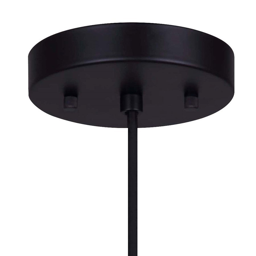 Canarm Thea 12in 1-Light Pendant | Modern Matte Black and Gold Metal | Living Room & Dining Room | 12 x 12 x 11.25 in, Adjustable | Model IPL674B01BKG