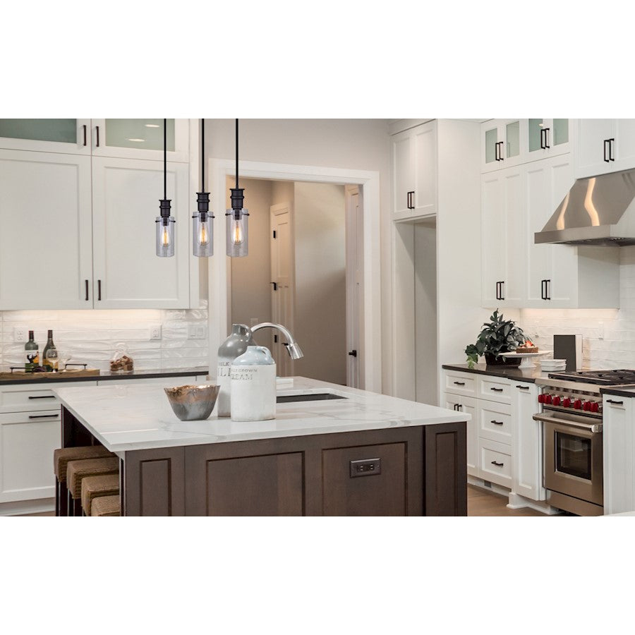 Canarm Albany 5in 1-Light Pendant | Traditional Oil Rubbed Bronze and Clear Glass | Kitchen Island & Dining Room | Model IPL679A01ORB