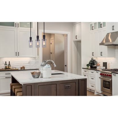 Canarm Albany 5in 1-Light Pendant | Traditional Oil Rubbed Bronze and Clear Glass | Kitchen Island & Dining Room | Model IPL679A01ORB