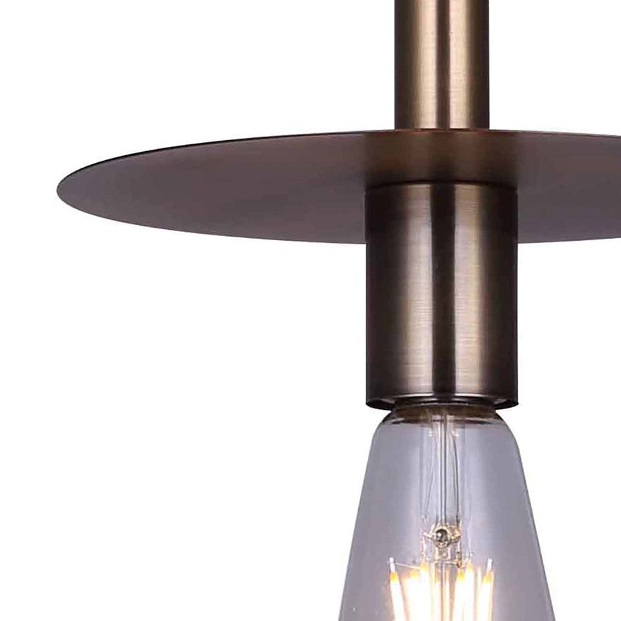 Canarm Viggo 8in 1-Light Pendant | Gold | Kitchen Island & Dining Room | 8 x 8 x 16 in | Model IPL696B01GD