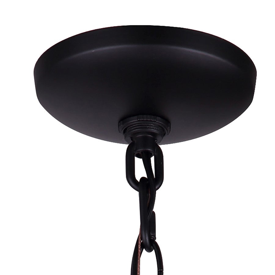 Canarm Delta 13in 1-Light Pendant | Modern Matte Black and Gold Opal Glass | Kitchen Island & Dining Room | 13 x 13 x 16.5 in | Model IPL708B01BKG
