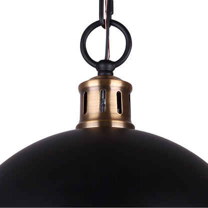 Canarm Delta 13in 1-Light Pendant | Modern Matte Black and Gold Opal Glass | Kitchen Island & Dining Room | 13 x 13 x 16.5 in | Model IPL708B01BKG